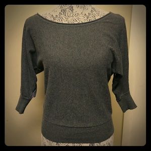 American Eagle Gray Lacy Back Shirt